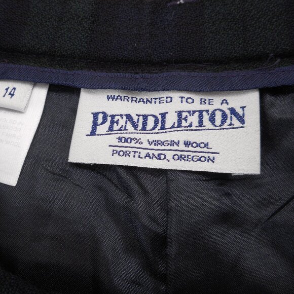 Pendelton Women's size 14 Plaid Pants 100% Virgin Wool Career Church Fully Lined - Picture 7 of 14